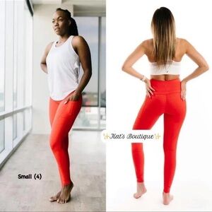 (NWT) Zyia Red Scales Pocket Light n Tight Hi-Rise Legging 28" RC, Small (4)